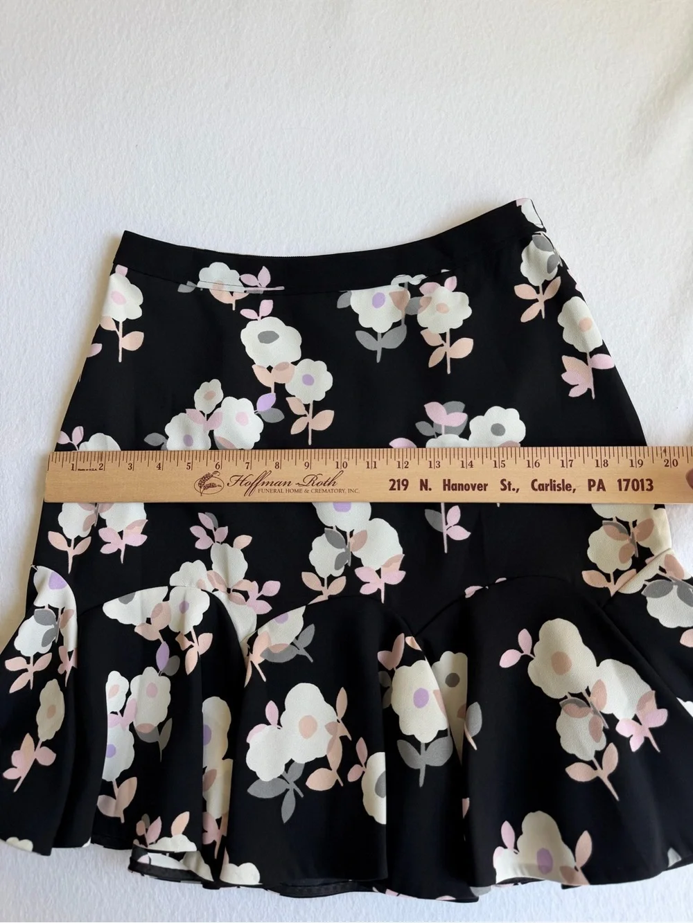 Kate Spade New York Floral Fit & Flare Skirt Black Pink Cream Lined Size 6